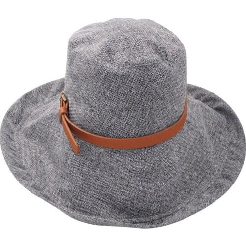 2019 Newest Fashion Womens Summer Hats Beach Sun Outside Travel Sun Hat Cap Girl Leather Buckle Casual Elegant England Style