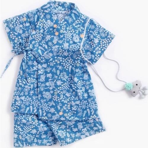 Kids clothes kids clothing set child set girl kids clothes boys Japanese bathrobe baby kimono pajamas newborn short-sleeved