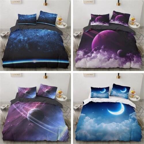 3D Galaxy Plane Bedding Set king size Bed Linen Soft Duvet Cover with Pillowcase Winter Full Single Queen Twin Single Bedclothes