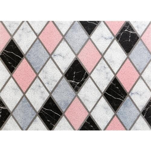 Nordic INS Entrance hall carpet PVC wire loop mat Marble texture geometry Door mat Living room floor mat bathroom non-slip rug