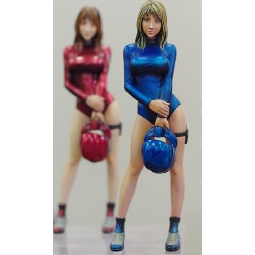 1/22 Scale Resin Figure racing girl 80mm (1 figure)