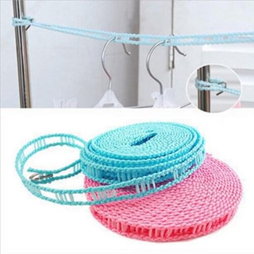 5 Meters Clotheslines Cloth Dryer Outdoor Cloth Hanging Rope Windbreak Non-slip Clothesline Washing Line Laundry Nylon