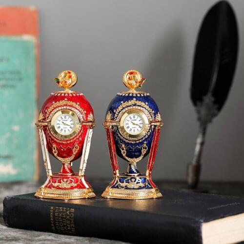 New Arrive Russian Cockerel Egg with Watch for Home Decor home decoration accessories for living room home accessories