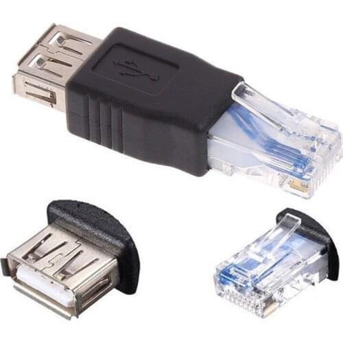 USB Type A female to RJ45 male Ethernet LAN network router socket plug adapter