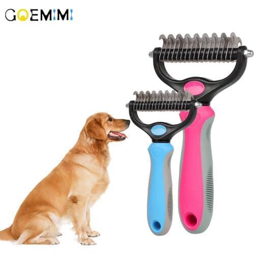 Hair Removal Comb for Dogs Cat Detangler Fur Trimming Dematting Deshedding Brush Grooming Tool For matted Long Hair Curly Pet