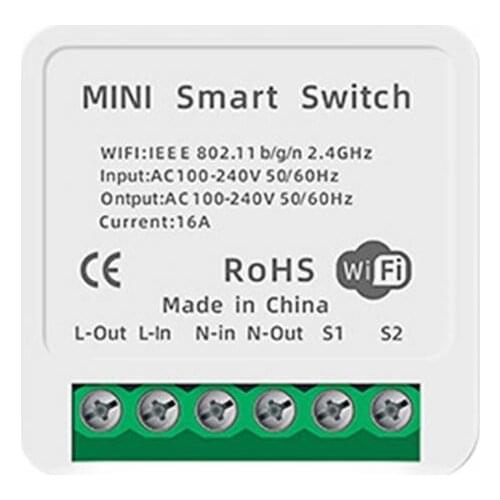 16A MINI Wifi Smart Switch Timer Wireless Switches Smart Home Automation Compatible With Tuya Alexa Google Home Electronics