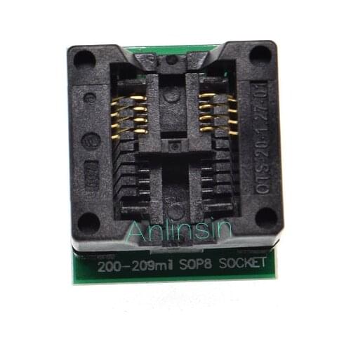 SOP8 TO DIP8 ez programmer adapter socket 200MIL 208MIL SOCKET CONVERTER MODULE test chip IC W25Q32 W25Q64 MX25L EEPROM