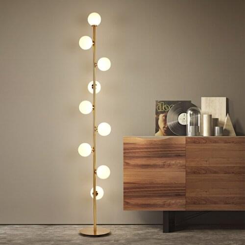 Modern LED living room standing lamp bedside lights home deco lighting Glass ball fixtures Nordic bedroom floor lamps