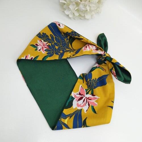 Ladies Headband Printing Head Carving Retro Hair Floral Print 50s 60s Headband Bandage Headscarf Headwear Headscarves Summer