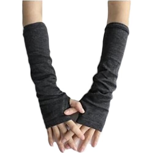 Women Warm knit wool fingerless gloves winter mittens knitted half finger cuff gloves long women mittens fingerless gloves