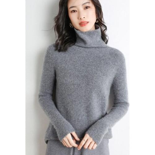 New Brand Autumu Winter Sweater Women High Collar Cashmere Pullover Female Thick Solid Color Bottoming Warm Slim Pullover