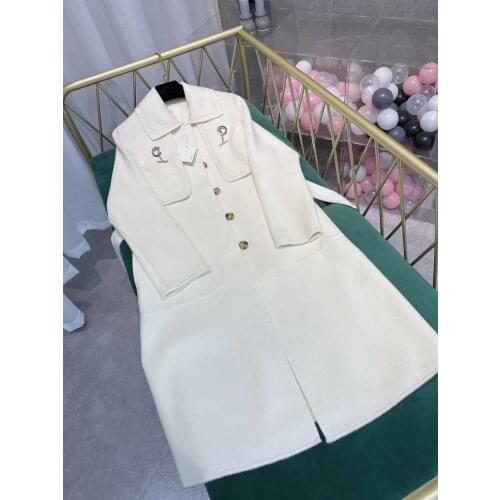 High Quality 2020 AUTUMN Fashion Vintage womendesign Coat runway woman long Jacket
