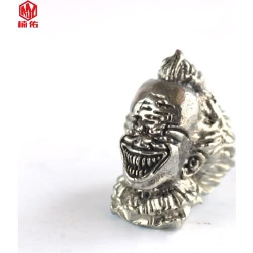 1PC EDC Paracord Beads Evil Clown Retro Brass White Copper Lanyard Pendants Knife Beads Umbrella Rope Cord Beads Pendants