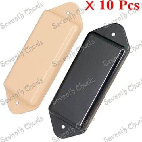 10 Pcs Dog ear No Hole Sealed Closed Type Electric Guitar Pickup Covers for P90 Pickup . Black Cream for Choose
