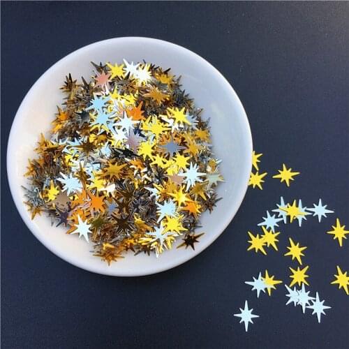 100g/Lot Loose Sequins PVC Glitters Yellow Pink Paillette for Sewing Craft Nails Decoration 9mm Free Shipping