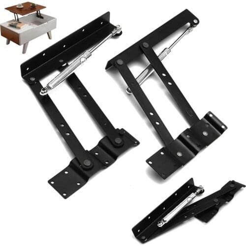 2pcs Folding Spring Tea Table Hinge Furniture Lift Up Top Mechanism Hardware Lifting Rack Shelf For Coffee Computer Table