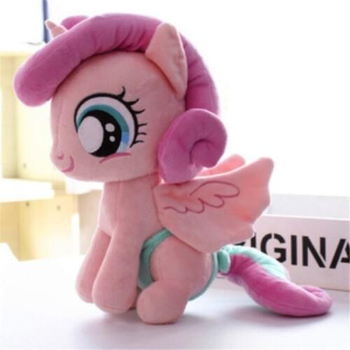 30cm High Good Quality Pink Flurry Heart Soft Horse Unicorn Stuffed PP Cotton Soft Plush Doll Toy