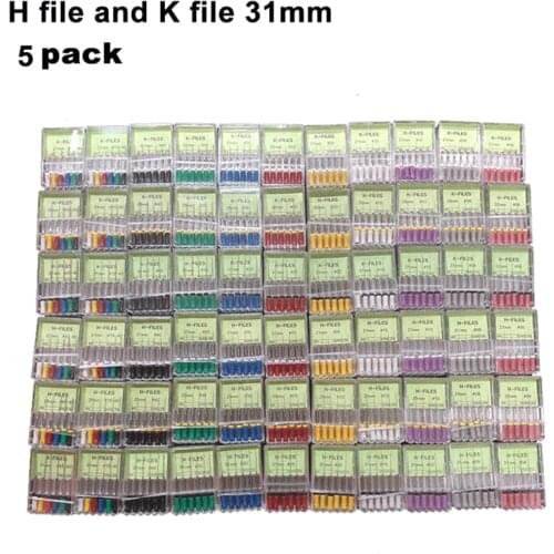 5 Box Dental Tools Root Cannal Endo H File 31mm K File 31mm Stainless Steel Endodontic Instruments Dentist Dentistry Odontologia