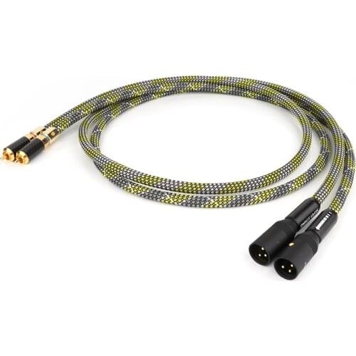 QED Signature Silver Plated Audio Cable RCA Male Plug To XLR Balanced Female Plug