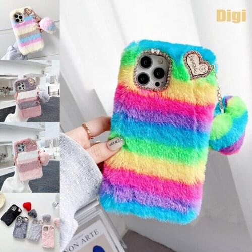 For Samsung Galaxy Note 10 Lite 20 Ultra Plus 5 8 9 M10 M11 M20 M21 M30 M31 M31S M51 M60S M80S Fluffy Plush Case Cover Shell