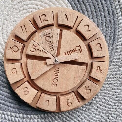 Montessori Clock Toys Wooden Score Digital Clock Time Position Cognitive Learning Teaching Aids Educational Toys For Children