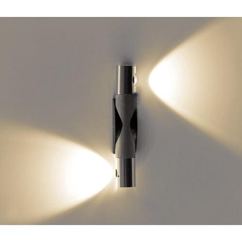 DONWEI Indoor Simple 6W LED Double Head Wall Lamp 360 Degree Rotatable Bedside Wall Light For Living Room Bedroom Corridor