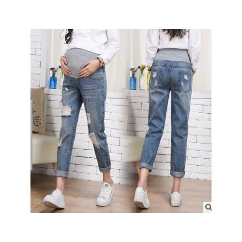 HYLXJ Denim Overalls For Pregnant Women
