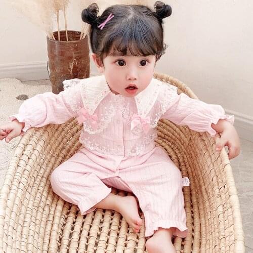 Ute Lace Bow Jumpsuit For Girls