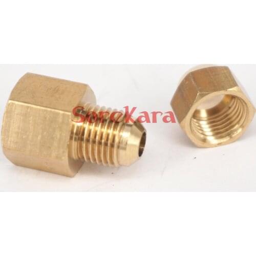 Flare Tube OD 6mm x M20x1.5mm female Brass Flare Male Connector Tube Pneumatic Fitting with Short Flare Nut