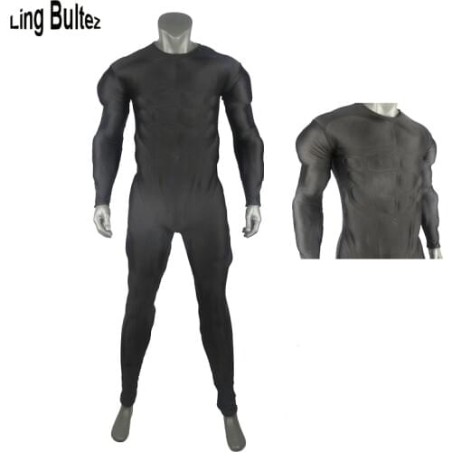 Ling Bultez High Quality New Black Relif Muscle Suit Muscle Padding Muscle Costume Basic Muscle Outfit For Cosplay