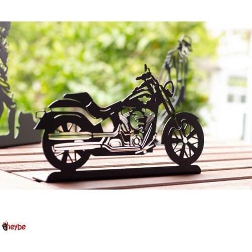 Metal Table and Shelf Decor and Art, Miniature Tabletop Ornaments, Cruiser Motorcycle Home Office Decoration High Quality Great Gift Ideas New Fashion Trend Luxury Modern Creative Table Decorations Desk Figurine