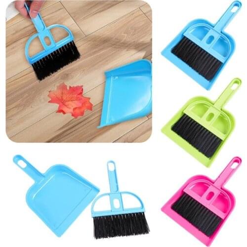 Mini Desktop Sweep Cleaning Brush Small Broom Dustpan Set Home Office Table Cleaning Tools Portable Desk Dustpan Set