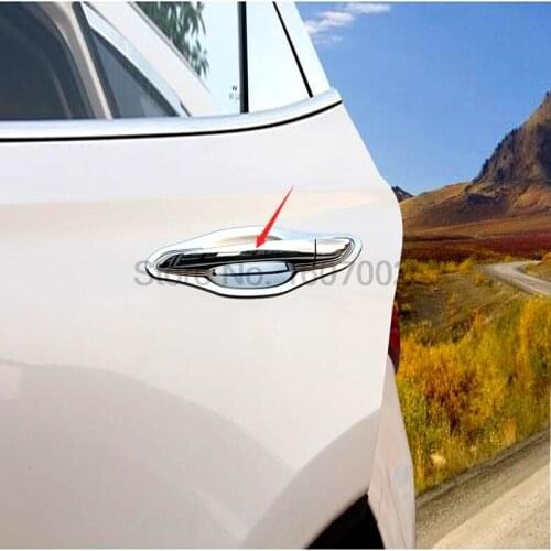 For Hyundai Tucson 2016 2017 Left-hande Drive Chrome 8pcs Door Side Handles Cover Molding Trim Protectors Accessories
