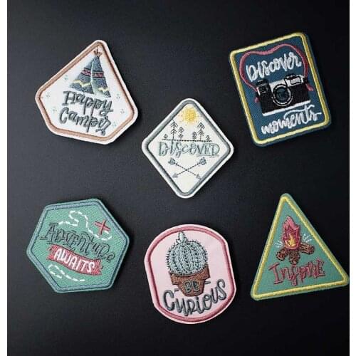 Cactus Bonfire DIY Cloth Badge Mend Decorate Patch Jeans Jackets Bag Clothes Apparel Sewing Decoration Applique