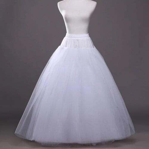 New Cosplay Skirt White tulle Petticoat Wedding Skirt Long Chiffon Women Ball Gown Panniers Floor-length Veil