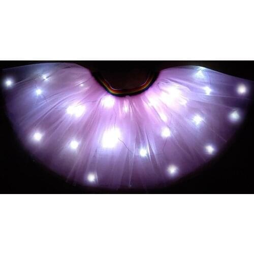 2020 new pink princess LED Skirt Dance Clothes Ballet Fashion mini Sexy Black Swan Mesh Costume Dance led Skirts evening wear