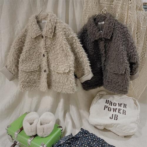 2021 new Baby Girl Boy Spring Autumn Plush Coats Jackets Fashion Cartoon Jacket Kids Children Overwear Clothes