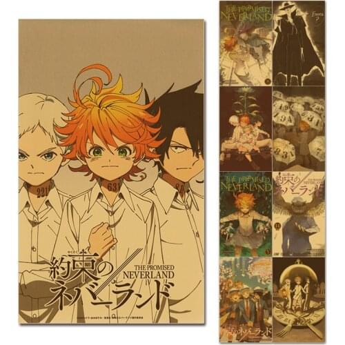 The Promised Neverland Anime Poster Home Decor Paper Wall Posters Emma Norman Ray Mother Isabella Bar Room Decoration Print Art