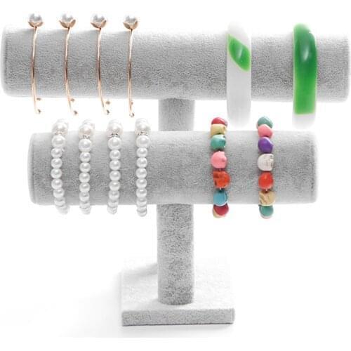 2 Tiers Watches Pillow Rack Velvet Bracelet Watch Display Stand Holder Organizer Jewelry Background Cloth Accessory Stand