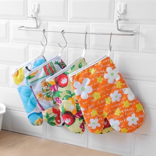 Useful Oven Mitts Home Kitchen Microwave Heat Proof Cooking Gloves Cotton Thicken Hot Insulation Gloves Kitchen Supplies