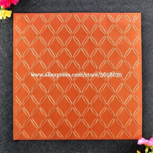 Large Size Mesh Plastic Embossing Folder For Scrapbook DIY Album Card Tool Plastic Template 19.7x19.7cm 8071112