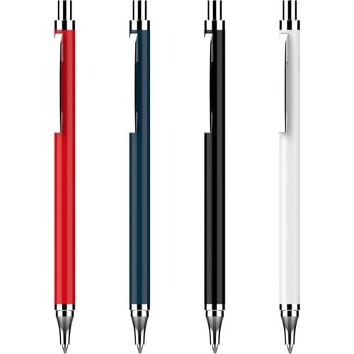 200pcs/lot promotional ietm stainless steel ballpoint pen customer laser logo metal click ball pen with logo