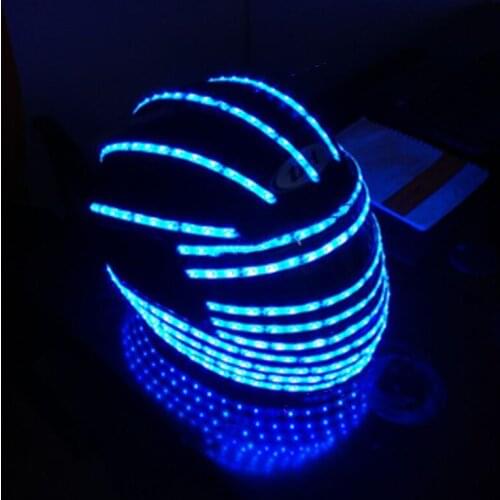 LED helmet Luminous costume Light up Alexander robot led robot costume hats stage performance show hats
