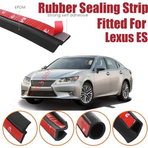 Door Seal Strip Kit Self Adhesive Window Engine Cover Soundproof Rubber Weather Draft Wind Noise Reduction For Lexus ES