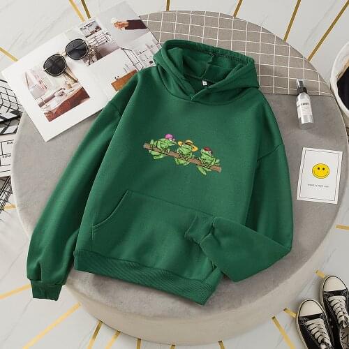 Frog Printed Hoodies Sweatshirt Women Funny Hoodie Cute Hip Hop Kawaii Harajuku Oversized Womens Tops Clothes Sudadera Mujer