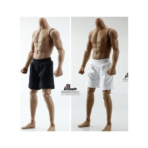 1/6 trend soldier clothing accessories sports shorts black and white two colors In Stock