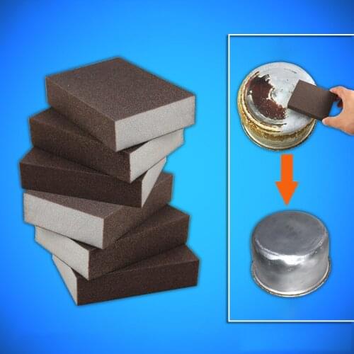 1/2/4/6Pcs Magic Sponge Dishwashing Sponge Flexible Descaling Clean Magic Brush Emery Rust Removing Cleaner For Kitchen Tools