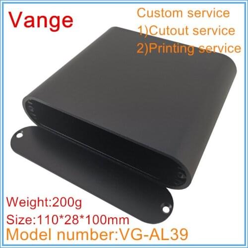 2pcs/lot extruded mould shell housing 110*28*100mm 6063-T5 Aluminum enclosure project box for amplifier electrical product