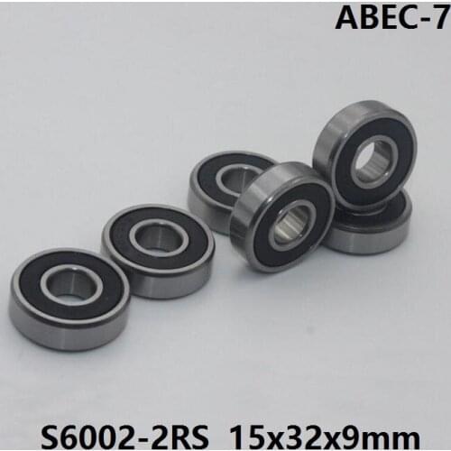 5/10pcs S6002-RS 15x32x9mm Stainless Steel hybrid Si3n4 ceramic bearing fishing reel 6002 6002-2RS 15*32*9