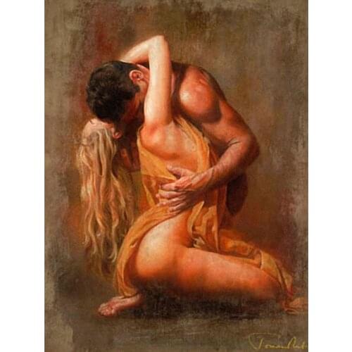 5D DIY Diamond Painting "Sexy Bare Lovers" Handicraft Full Square Rhinestone Diamond Embroidery Mosaic Wall Decor KBL